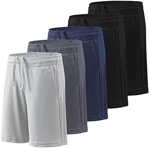 BALENNZ Boys 5-Pack Quick Dry Athletic Shorts