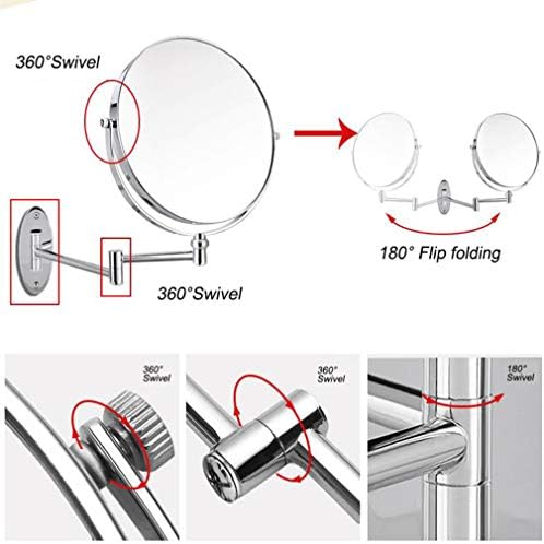 LCARY Two-Sided Wall Mounted Beauty Mirror 3X Magnification