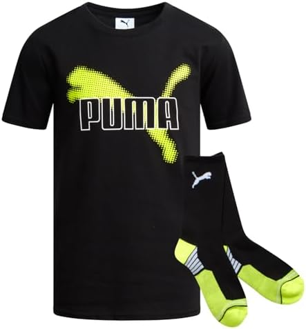 Puma Boys T-Shirt and Crew Socks Set
