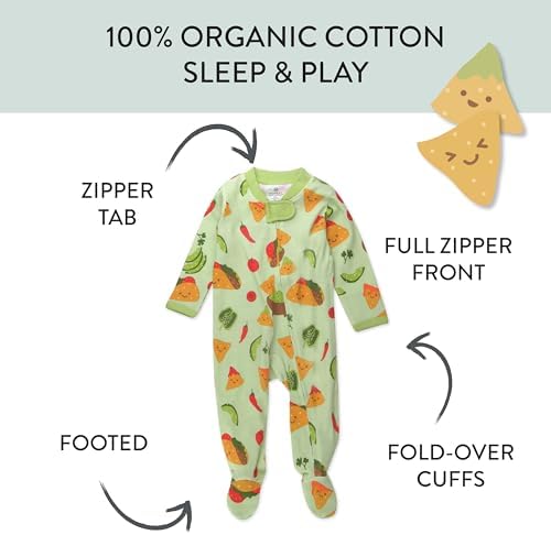 HonestBaby Sleep Play Footed One-Piece Pajama Sleeper