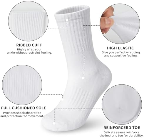Perfect for Kids Booph Kids Boys Girls Athletic Crew Socks