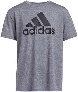 Adidas Boys Short Sleeve Aeroready Performance Logo T-Shirt