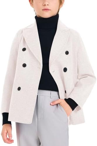 Haloumoning Boys Double Breasted Pea Coat