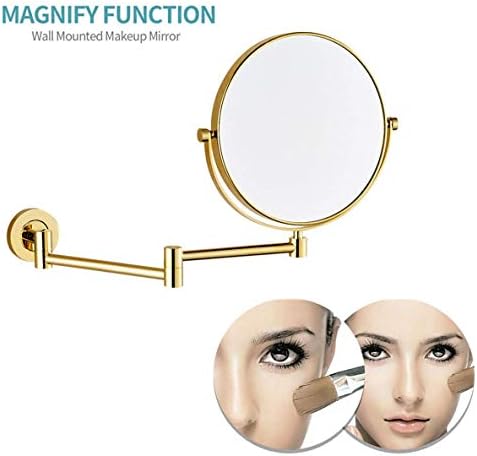 Wall-Mounted Makeup Mirror with 360-Degree Swivel