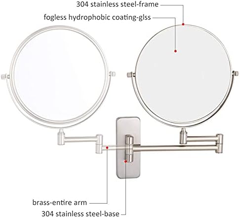 Elegance Precision NOVOCE Double-Sided Shaving Makeup Mirror with 7X Magnification
