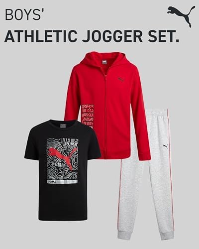PUMA Boys Fleece Jogger Set - 3-Piece Comfort Set for Boys