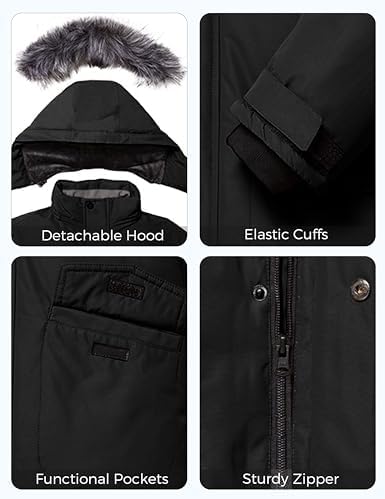 ZSHOW Boys Warm Winter Coat Waterproof Parka Hooded Puffer Jacket