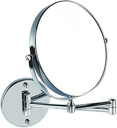 10X Wall-Mounted Makeup Mirror with 5x Magnification