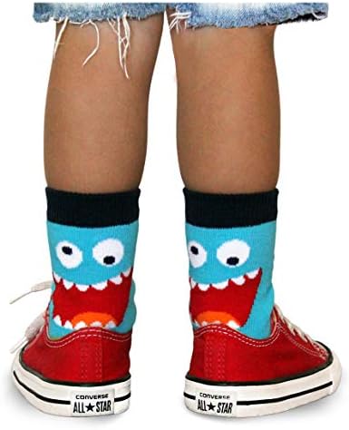 Jefferies Socks Boys Monster Pattern Crew Socks 6 Pair Fun Starts Here
