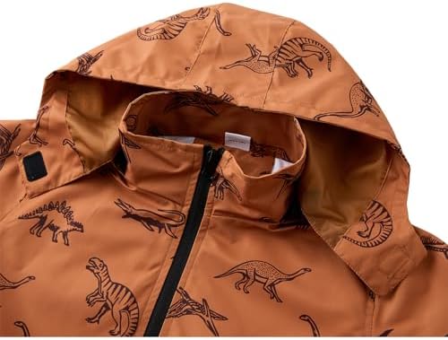 Ovovod Boys Rain Jacket Detachable Hood - Lightweight Windbreaker