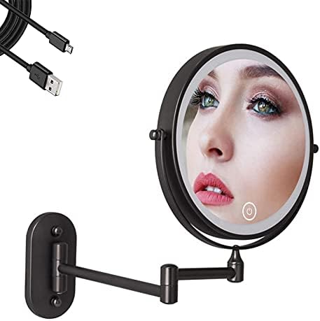 8 Swivel Vanity Mirror with 3 Light Modes