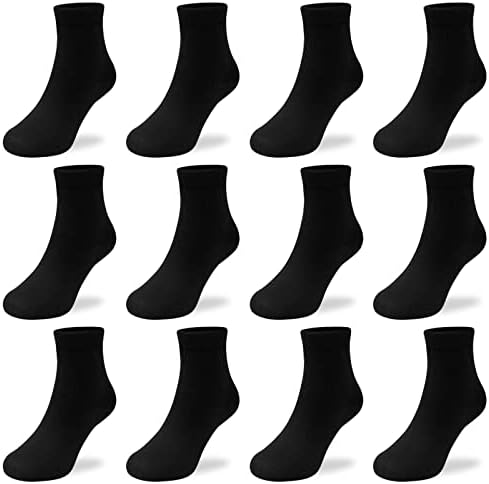 12 PairsKids Crew Socks athletic breathable soft durable