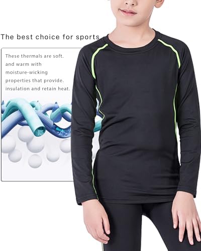 2 Pack Boys Girls Compression Shirts for Sports Activities