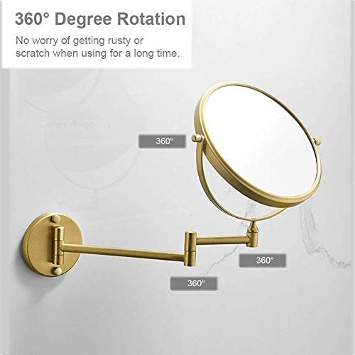 Elegant 8-inch Wall-Mounted Makeup Mirror
