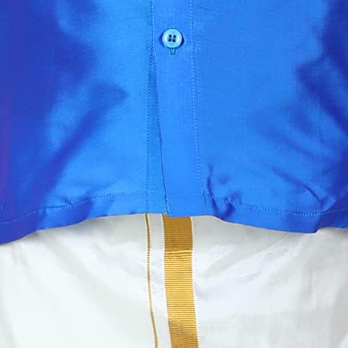 BownBee Kids Boys Half Sleeve Silk Mundu Set