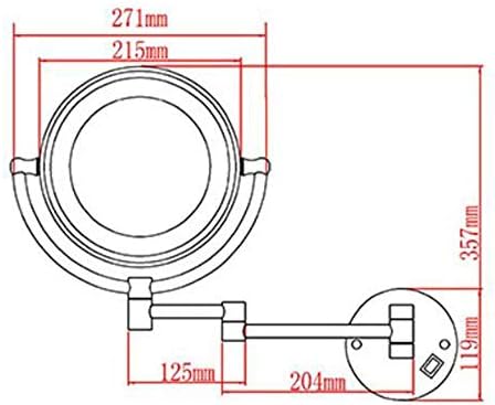 Extendable Vanity-Mounted Makeup Mirror