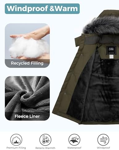 ZSHOW Boys Warm Winter Coat waterproof puffer jacketStay cozy in cold weather with this stylish and practical jacket