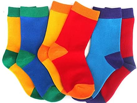 3 Pair Primary Colors Calf Socks for Toddlers