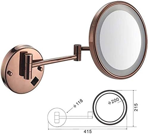 DEIHGE Foldable Vanity Mirror Luxury Chrome