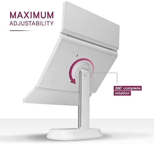 Fancii LED Lighted Makeup Mirror - Rechargeable 3 Color Temp 5X7X Magnification