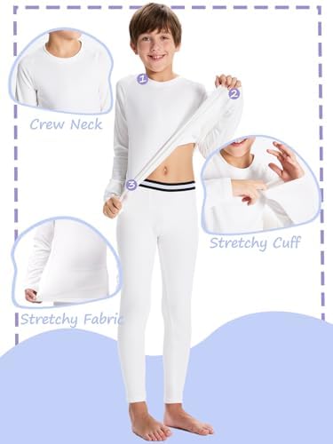 Devoropap Compression Thermal Set for Kids - Ultra-Soft Warm Base Layer with 4-Way Stretch for Boys