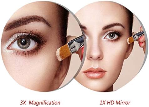 LCARY Two-Sided Wall Mounted Beauty Mirror 3X Magnification