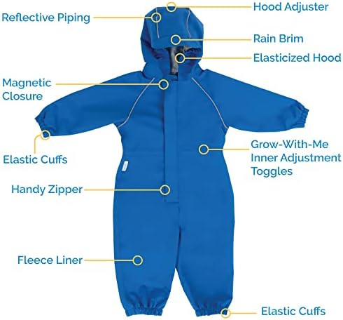 JAN JUL Waterproof Fleece Lined Snow Suit for Kids Lightweight Durable