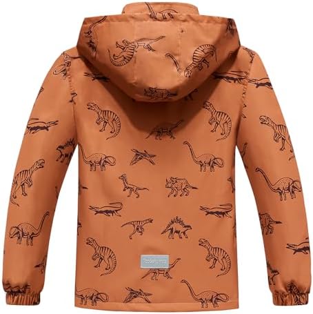 Ovovod Boys Rain Jacket Detachable Hood - Lightweight Windbreaker