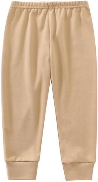 JAMako Boys Cotton Joggers 4-Pack Adorable and Comfortable for Kids