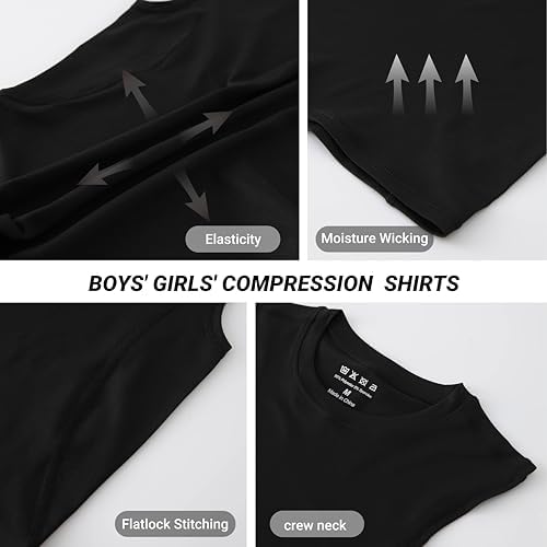 Youth Boys Compression Sleeveless Shirt Base Layer Workout Vest