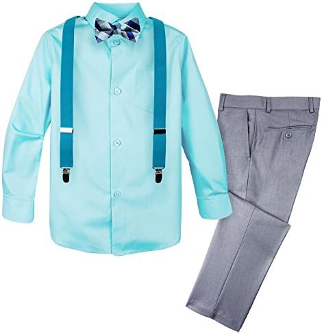 Spring Notion Boys 4-Piece Patterned Dress-up Pants Set - Ultra-Comfortable Trendy