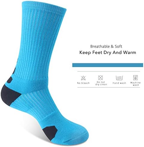 Premium Stretch Boys Crew Socks for Basketball Soccer and More