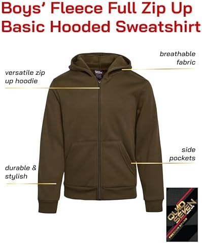 Couch-to-Court Boys Sweatshirt Zip Up Fleece Full Zip