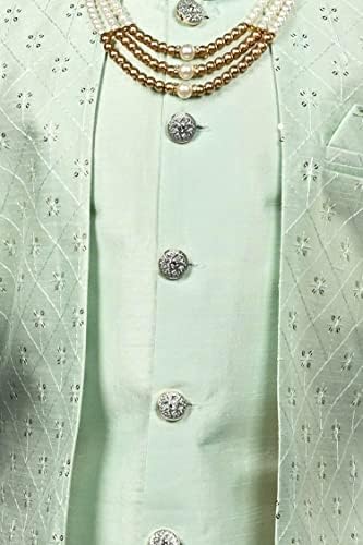 AHHA AAAA Kids Ethnic Silk Blend Indo-Western Sherwani Set for Boys 504MF