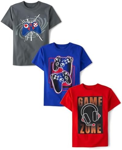 The Childrens Place Boys Game Controller Graphic T-Shirts Multipack