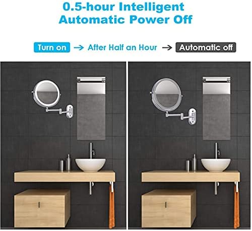 Wall-Mounted Double-Sided Makeup Mirror