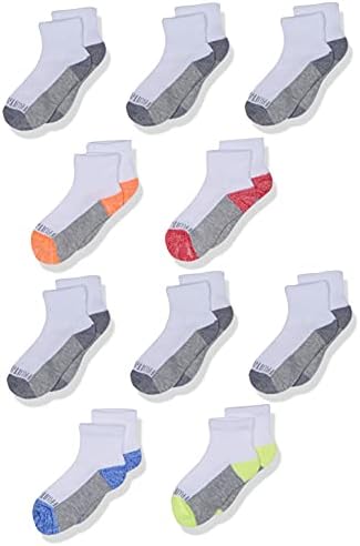 Fruit of the Loom Boys No-Show Ankle Socks Cushioned Reinforced Design