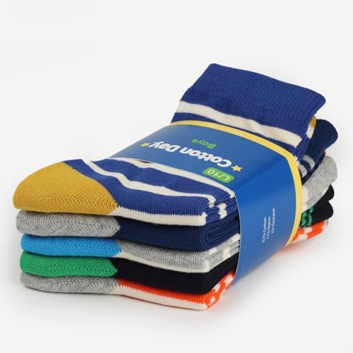 bright stripes crew socks for boys