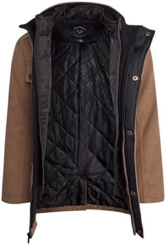 URIAN Style for Boys Warm StylishWinter Jackets 4-20 Double Zip SnapClosure Bib Insert