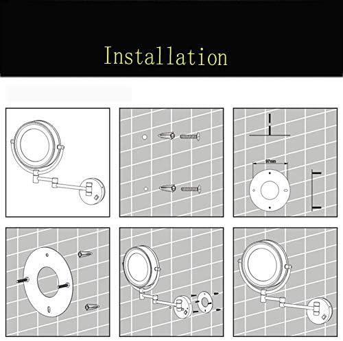 Wall-Mounted Makeup Mirror with LED Lights