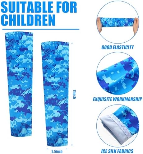 Camouflage Arm Sleeves for Baseball Kids 12 Pairs