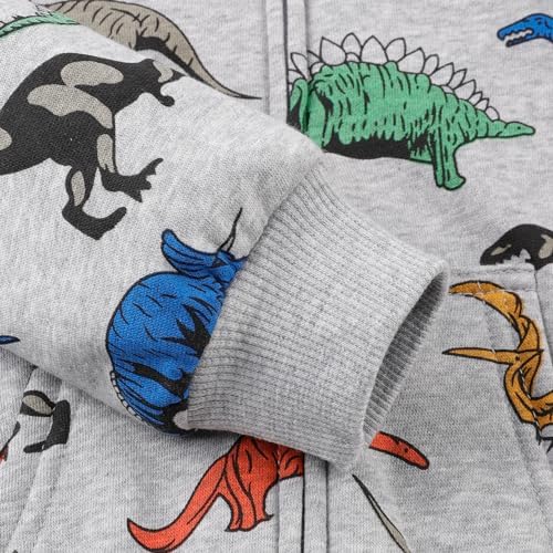 Cute Cartoon Car Animal Toddler Boys Zip-Up Hoodie