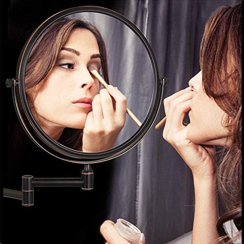 8-Inch Wall-Mounted Double-Sided Makeup Mirror with 3x-10x Magnification