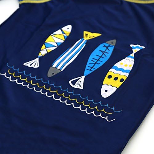 Boys Two-Piece Rash Guard Swim Suits Kids Long Sleeve Sunsuit Swimwear