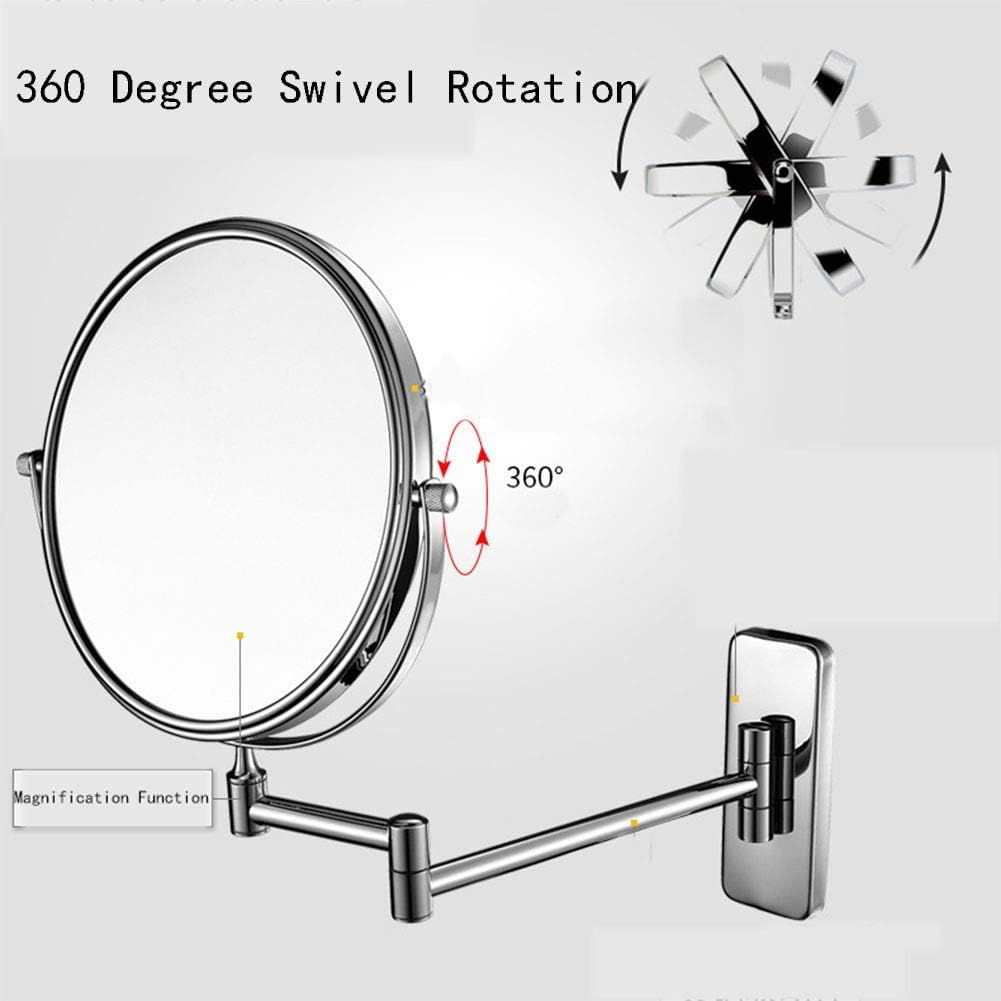 Wall-Mounted Makeup Mirror with Extendable Arm