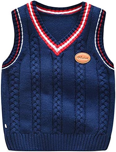 Toddler Boys Cable Knit V-Neck Sweater Vest