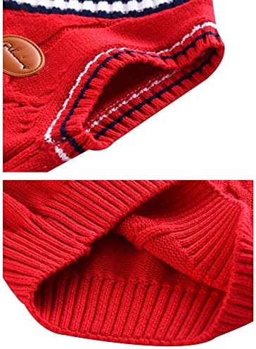 Boys V Neck Cable Knit Sweater Vest School Uniform