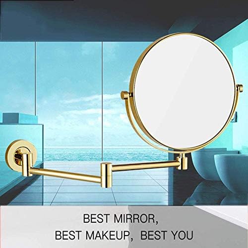 Wall-Mounted Makeup Mirror with 360-Degree Swivel