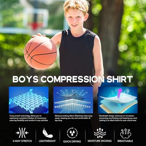 Anawakia Youth Boys Compression Tank Top
