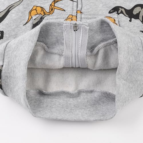 Cute Cartoon Car Animal Toddler Boys Zip-Up Hoodie